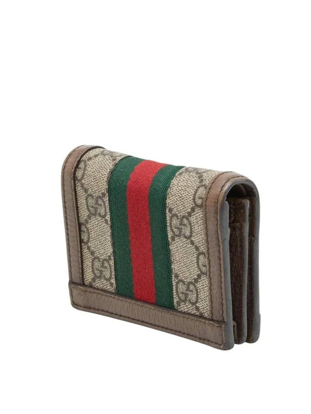 ★SOLD★ Gucci Ophidia GG Supreme Bifold Wallet Compact Beige Multicolor Leather - Picture 2 of 10